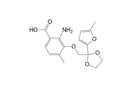 Benzoic acid, 2-amino-4-methyl-3-[[2-(5-methyl-2-furanyl)-1,3-dioxolan-2-yl]methoxy]-