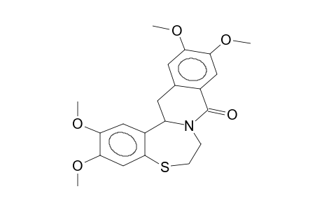 (+/-)-2,3,11,12-TETRAMETHOXY-6,7,14,14A-TETRAHYDRO-9H-ISOQUINOLINO[2,3-C]-[1,4]BENZOTHIAZEPIN-9-ONE