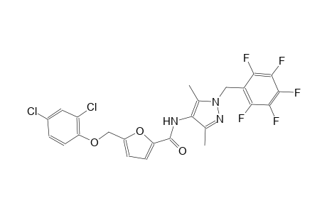 5-[(2,4-dichlorophenoxy)methyl]-N-[3,5-dimethyl-1-(2,3,4,5,6-pentafluorobenzyl)-1H-pyrazol-4-yl]-2-furamide