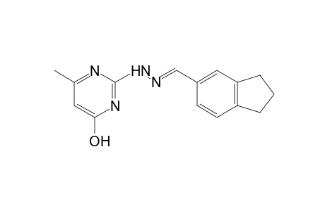 5-indancarboxaldehyde, (4-hydroxy-6-methyl-2-pyrimidinyl)hydrazone