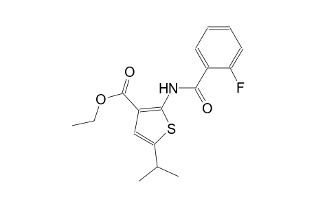 ethyl 2-[(2-fluorobenzoyl)amino]-5-isopropyl-3-thiophenecarboxylate