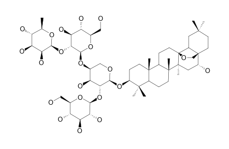 SAPONIN-2;3-BETA-O-[BETA-D-RHAMNOPYRANOSYL-(1->2)-O-BETA-D-GLUCOPY-RANOSYL-(1->4)-[O-BETA-D-GLUCOPYRANOSYL]-ALPHA-L-ARABINOPYRANOSYL]-16-ALPHA-HY-