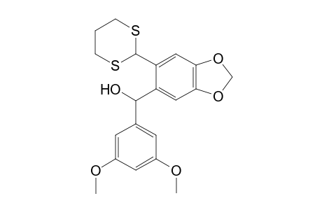 (6-(1,3-Dithian-2-yl)benzo[d][1,3]dioxol-5-yl)(3,5-dimethoxyphenyl)methanol