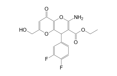 pyrano[3,2-b]pyran-3-carboxylic acid, 2-amino-4-(3,4-difluorophenyl)-4,8-dihydro-6-(hydroxymethyl)-8-oxo-, ethyl ester