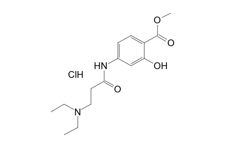 4-[3-(Diethylamino)propionamido]salicylic acid, methyl ester, hydrochloride