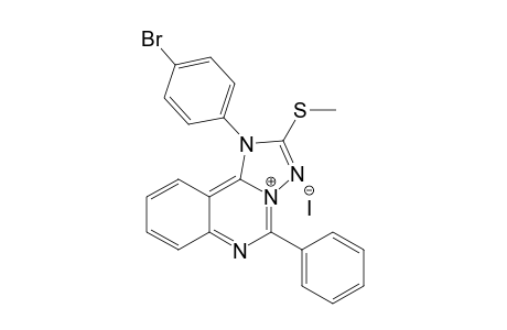 1-(4-bromophenyl)-2-methylthio-5-phenyl-1,3,4-triazo[3,2-c]quinazoline iodide