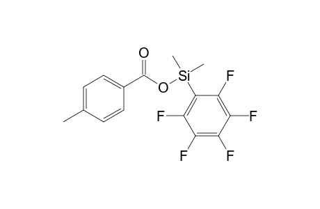 Benzoic acid, 4-methyl-, dimethyl(pentafluorophenyl)silyl ester