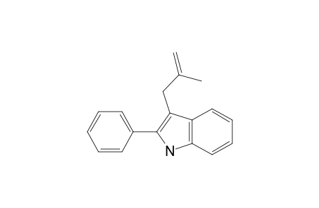 2-Phenyl-3-(2-methyl-2-propen-1-yl)indole