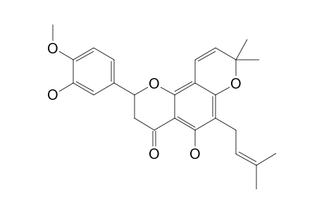 (2S)-6-(GAMMA,GAMMA-DIMETHYLALLYL)-5,3'-DIHYDROXY-4'-METHOXY-6'',6''-DIMETHYLPYRAN-[2'',3'':7,8}-FLAVANONE