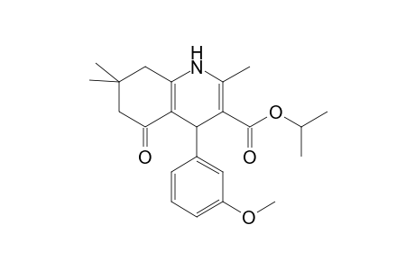 Isopropyl 4-(3-methoxyphenyl)-2,7,7-trimethyl-5-oxo-1,4,5,6,7,8-hexahydro-3-quinolinecarboxylate