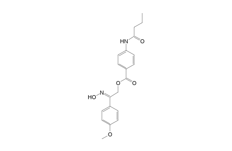 (2E)-2-(Hydroxyimino)-2-(4-methoxyphenyl)ethyl 4-(butyrylamino)benzoate