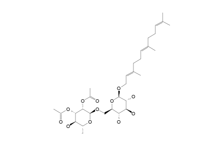 CRENULATOSIDE_D;1-O-[2,3-DI-O-ACETYL-ALPHA-L-RHAMNOPYRANOSYL-(1->6)-BETA-D-GLUCOPYRANOSYL]-(2-E,6-E)-FARNESOL