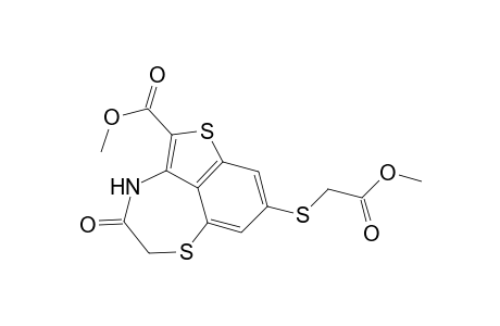 Methyl 8-[(2-methoxy-2-oxoethyl)sulfanyl]-4-oxo-4,5-dihydro-3H-thieno[4,3,2-ef][1,4]benzothiazepine-2-carboxylate