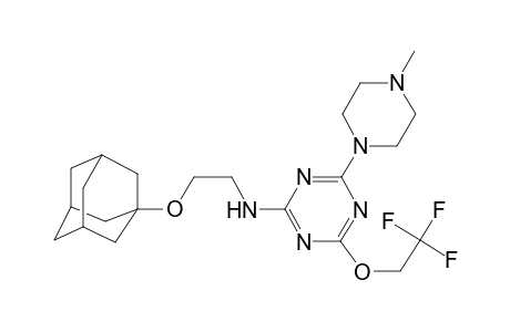 N-[2-(1-adamantyloxy)ethyl]-4-(4-methyl-1-piperazinyl)-6-(2,2,2-trifluoroethoxy)-1,3,5-triazin-2-amine