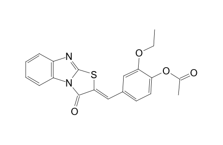 2-Ethoxy-4-[(Z)-(3-oxo[1,3]thiazolo[3,2-a]benzimidazol-2(3H)-ylidene)methyl]phenyl acetate