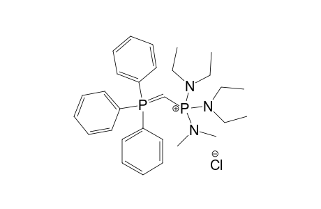 BIS-(DIETHYLAMINO)-(DIMETHYLAMINO)-[(TRIPHENYLPHOSPHORANYLIDENE)-METHYL]-PHOSPHONIUMCHLORIDE