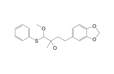 4-(1,3-Benzodioxol-5-yl)-1-methoxy-2-methyl-1-(phenylthio)-2-butanol