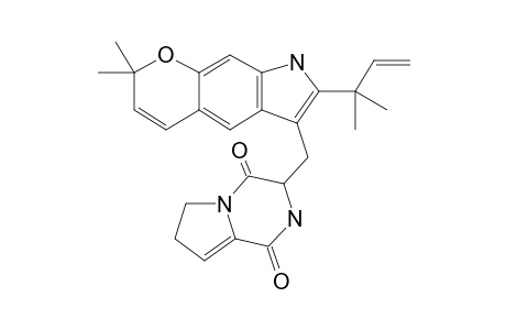 3-[[2,2-Dimethyl-7-(2-methylbut-3-en-2-yl)-8H-pyrano[3,2-F]indol-6-yl]methyl]-2,3,6,7-tetrahydropyrrolo[1,2-A]pyrazine-1,4-dione