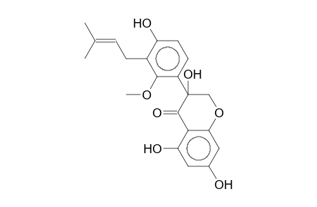 3,5,7,4'-TETRAHYDROXY-2'-METHOXY-3'-DELTA,DELTA-DIMETHYLALLYL-ISOFLAVANONE;KENUSANONE-F