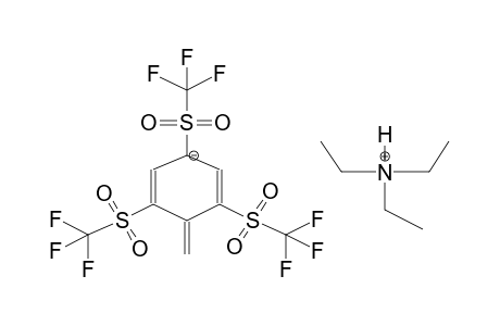 TRIETHYLAMMONIUM 1-METHYLENE-2,6-BIS(TRIFLUOROMETHYLSULPHONYL)-4-TRIFLUOROMETHYLSULPHONYLIDENE-2,5-CYCLOHEXADIENOATE