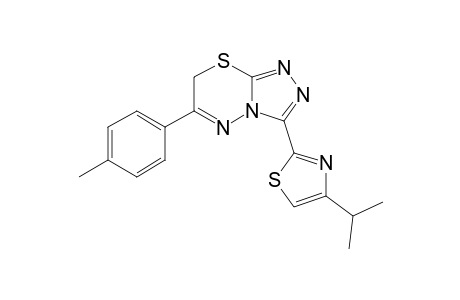 3-(4-Isopropylthiazol-2-yl)-6-p-tolyl-7H-[1,2,4]triazolo[3,4-b][1,3,4]thiadiazine