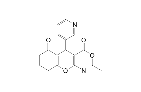 4H-Benzo[b]pyrane-3-carboxylic acid, 5,6,7,8-tetrahydro-2-amino-5-oxo-4-(3-pyridyl)-, ethyl ester