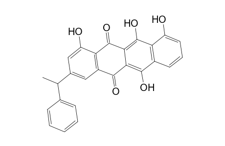 5,12-Naphthacenedione, 1,6,10,11-tetrahydroxy-8-(.alpha.-methylbenzyl)-