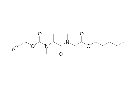 Alanylalanine, N,N'-dimethyl-N'-propargyloxycarbonyl-, pentyl ester