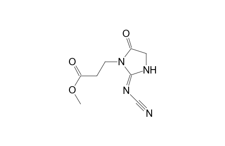 2-(N-Cyano-imino)-1-(2-methoxycarbonyl-ethyl)-tetrahydro-imidazol-5-one