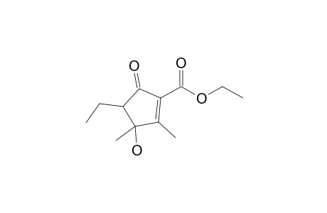 Ethyl 3-hydroxy-2,3-dimethyl-4-ethyl-5-oxocyclopent-1-ene-1-carboxylate