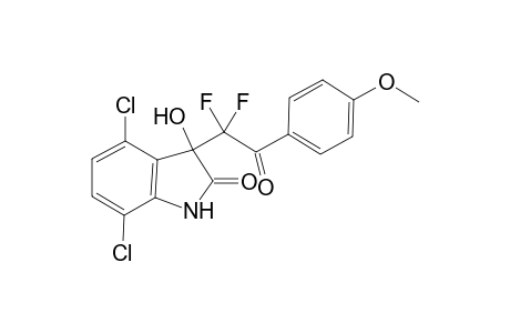 4,7-dichloro-3-(1,1-difluoro-2-(4-methoxyphenyl)-2-oxoethyl)-3-hydroxyindolin-2-one