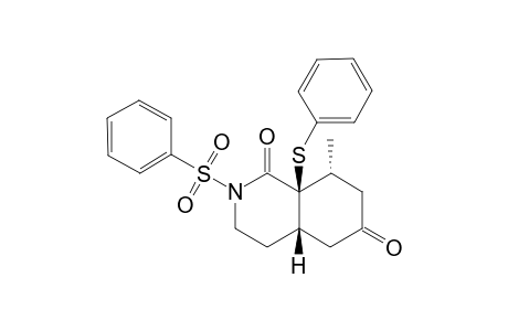 endo-(4aS*,8R*,8aS*)-2-Benzenesulfonyl-8-methyl-8a-phenylthio-3,4,4a,5,5,8,8a-hexahydro-2H-isoquinoline-1,6-dione