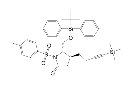 (-)-(4S,5S)-5-{[(tert-butyldiphenylsilyl)oxy]methyl}-1-tosyl-4-[4-(trimethylsilyl)but-3-ynyl]pyrrolidin-2-one