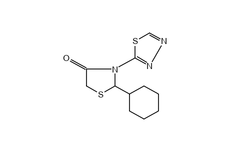 2-cyclohexyl-3-(1,3,4-thiadiazol-2-yl)-4-thiazolidinone