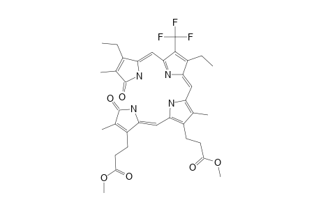 #7;DELTA-ISOMER;(4Z,9Z,15Z)-3,8-DIETHYL-1,19,23,24-TETRAHYDRO-2,12,18-TRIMETHYL-1,19-DIOXO-7-(TRIFLUOROMETHYL)-21H-BILIN-13,17-DIPROPIONIC-ACID-DIMETHYLESTER