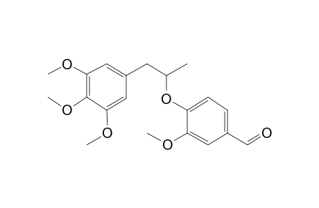 3-Methoxy-4-[1-(3,4,5-trimethoxyphenyl)propan-2-yloxy]benzaldehyde