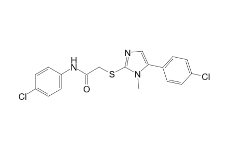 4'-chloro-2-{[5-(p-chlorophenyl)-1-methylimidazol-2-yl]thio}acetanilide