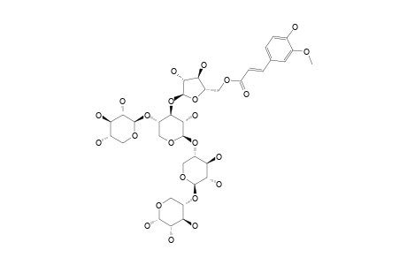 O-BETA-D-XYLOPYRANOSYL-(1->4)-O-[TRANS-5-O-FERULOYL)-ALPHA-L-ARABINOFURANOSYL-(1->3)]-O-BETA-D-XYLOPYRANOSYL-(1->4)-ALPHA-D-XYLOPYRANOSE