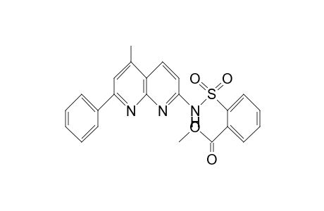 Benzoic acid, 2-[[(5-methyl-7-phenyl-1,8-naphthyridin-2-yl)amino]sulfonyl]-, methyl ester