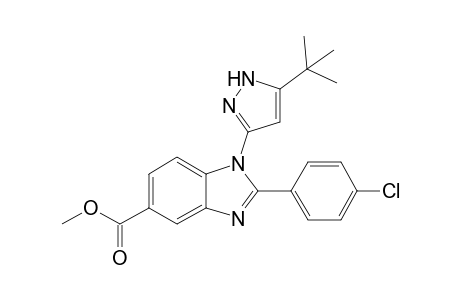 Methyl 1-(5-tert-butyl-1H-pyrazol-3-yl)-2-(4-chlorophenyl)-1H-benzo[d]imidazole-5-carboxylate