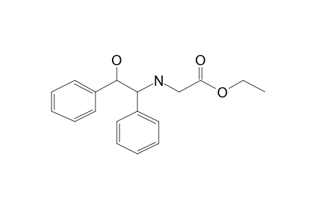 Acetic acid, 2-[(2-hydroxy-1,2-diphenylethyl)amino]-, ethyl ester