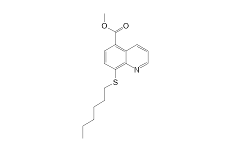 8-HEXYLTHIO-5-METHYOXYCARBONYL-QUINOLINE