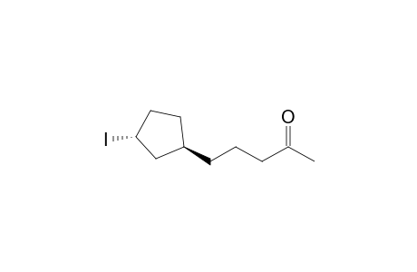 2-Pentanone, 5-(3-iodocyclopentyl)-, trans-