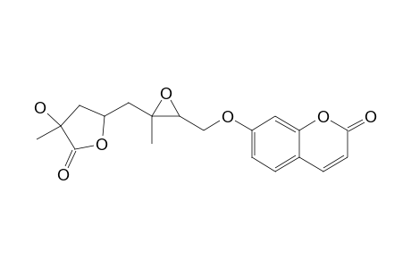 EXCAVATIN-M;7-[4-(2,3,4,5-TETRAHYDRO-3-HYDROXY-3-METHYL-2-OXO-5-FURANYL)-2,3-EPOXY-3-METHYLBUTYLOXY]-COUMARIN