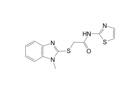 2-[(1-methyl-1H-benzimidazol-2-yl)sulfanyl]-N-(1,3-thiazol-2-yl)acetamide