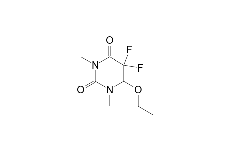 2,4(1H,3H)-Pyrimidinedione, 6-ethoxy-5,5-difluorodihydro-1,3-dimethyl-, (.+-.)-