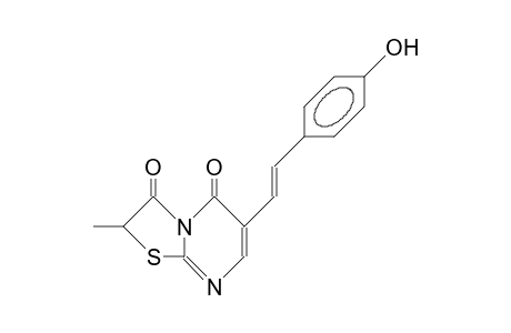 6-[(E)-2-(4-hydroxyphenyl)vinyl]-2-methyl-thiazolo[2,3-b]pyrimidine-3,5-quinone