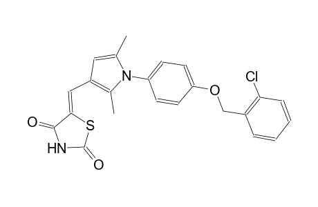 (5Z)-5-[(1-{4-[(2-chlorobenzyl)oxy]phenyl}-2,5-dimethyl-1H-pyrrol-3-yl)methylene]-1,3-thiazolidine-2,4-dione