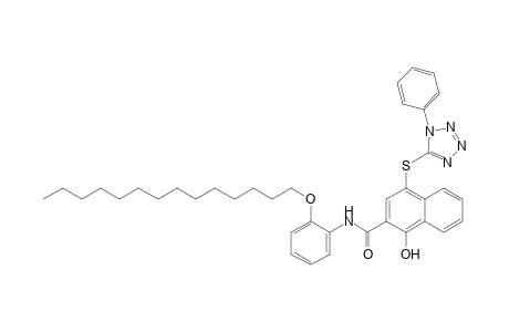 2-Naphthalenecarboxamide, 1-hydroxy-4-[(1-phenyl-1H-tetrazol-5-yl)thio]-N-[2-(tetradecyloxy)phenyl]-