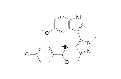 3-[4-(4'-CHLOROBENZOYL)-AMINO-1,3-DIMETHYLPYRAZOL-5-YL]-5-METHOXYINDOLE